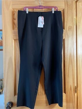 Basement Women's Black Tailored Straight-Leg Trousers